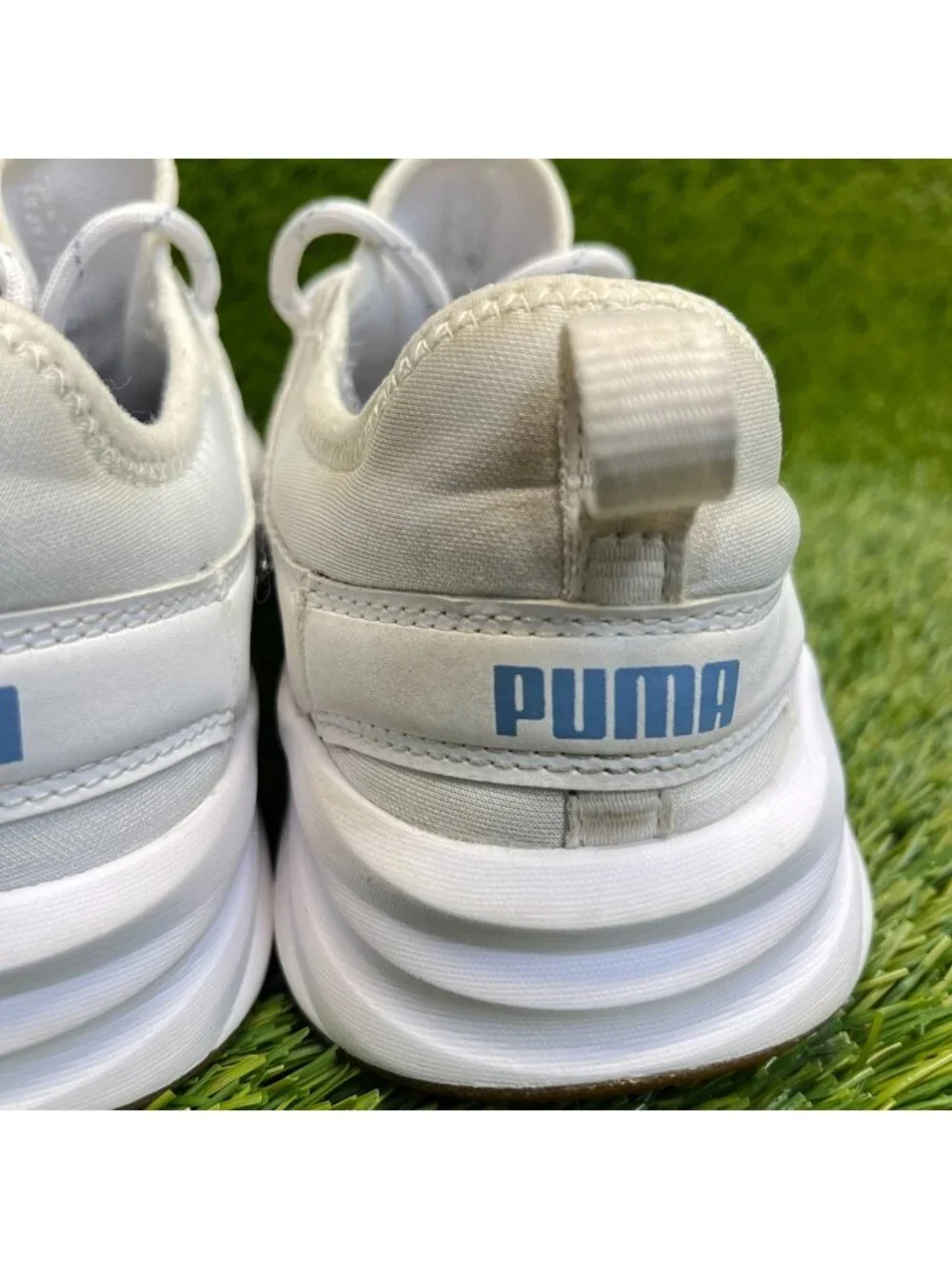 Puma Starla 2 Womens Size 8 White Blue Athletic Running Training Shoes Sneakers